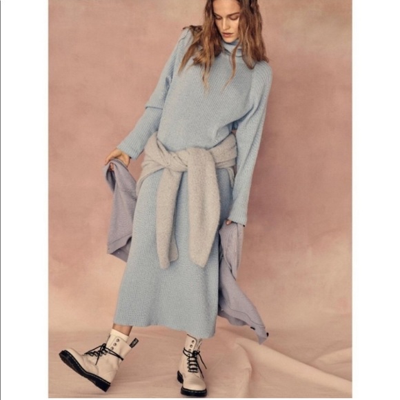 Free People knit Turtleneck Catalina Sweater Midi Dress XS/S - Picture 5 of 17